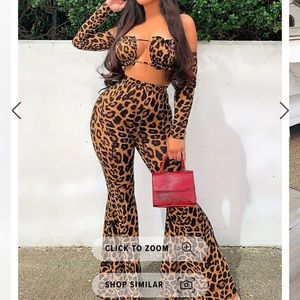 Cat Wait Any Longer Pant Set - Brown/combo